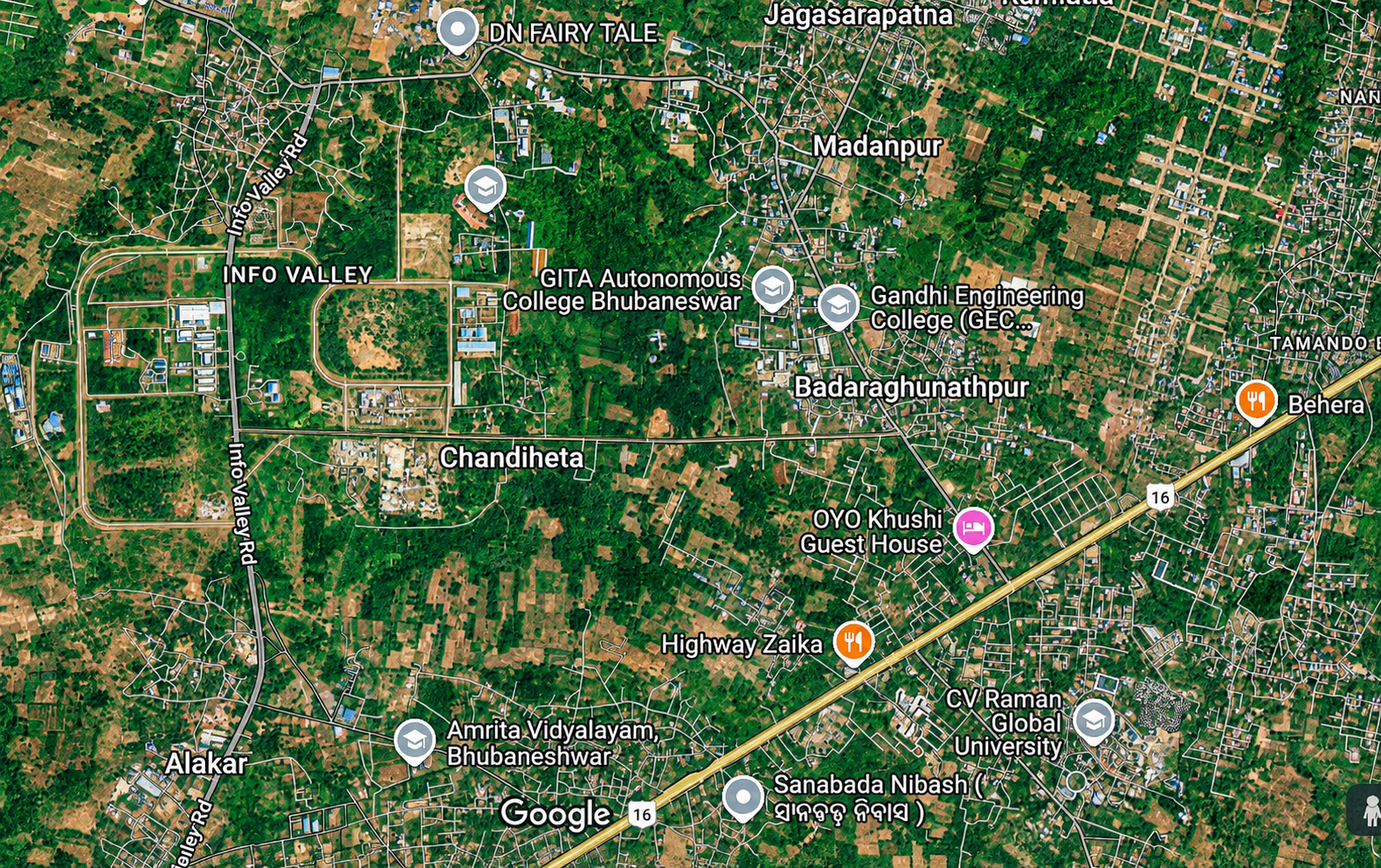 Location map near Infocity-2 Bhubaneswar